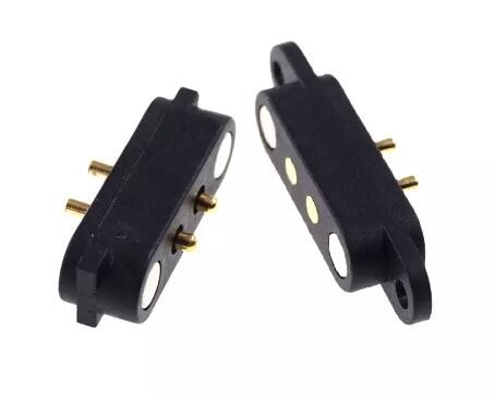4p磁気POGOピンコネクタ 2Aピッチ 2.8mm フレンズPCB溶接パネルマウント